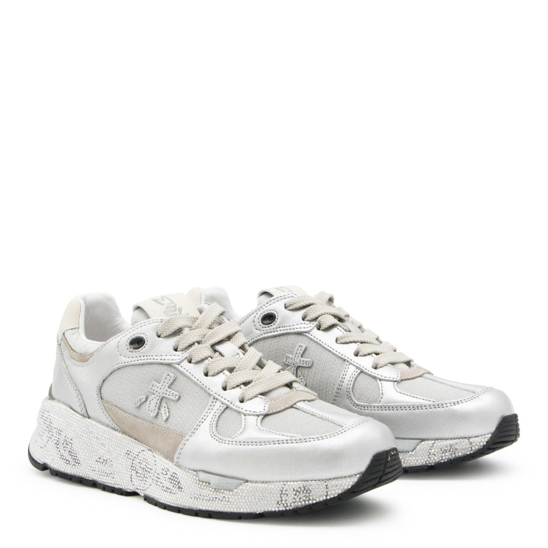 Premiata Silver Mased Sneakers