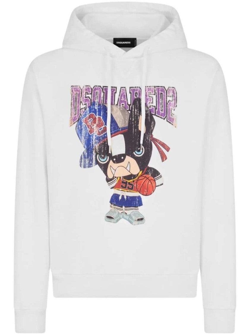 Dsquared2 Multicolour Graphic-Print Cotton Hoodie