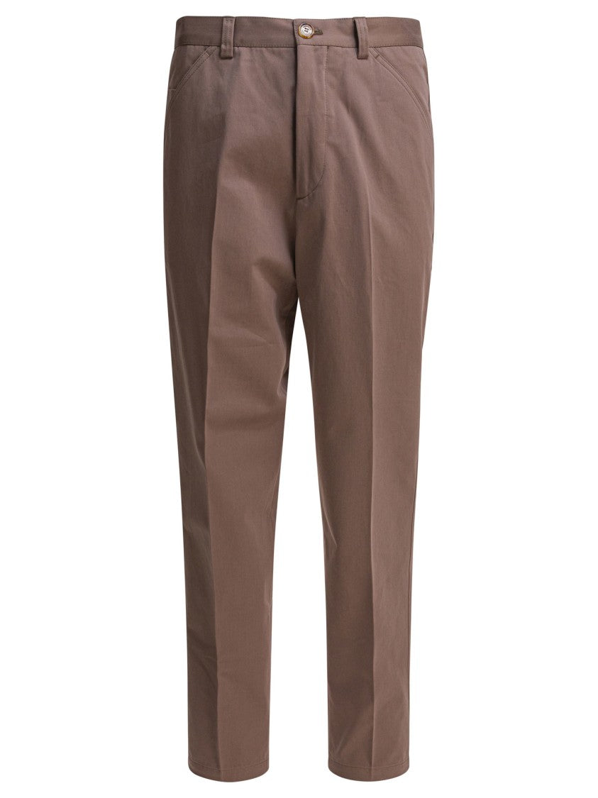 Brunello Cucinelli Beige Tailored Trousers With Classic Waistband