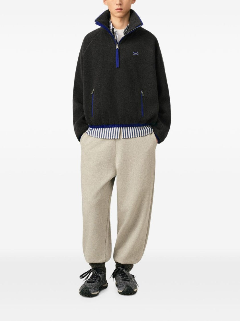 Ami Paris Relaxed-Fit Jacket With High Collar And Vibrant Accents
