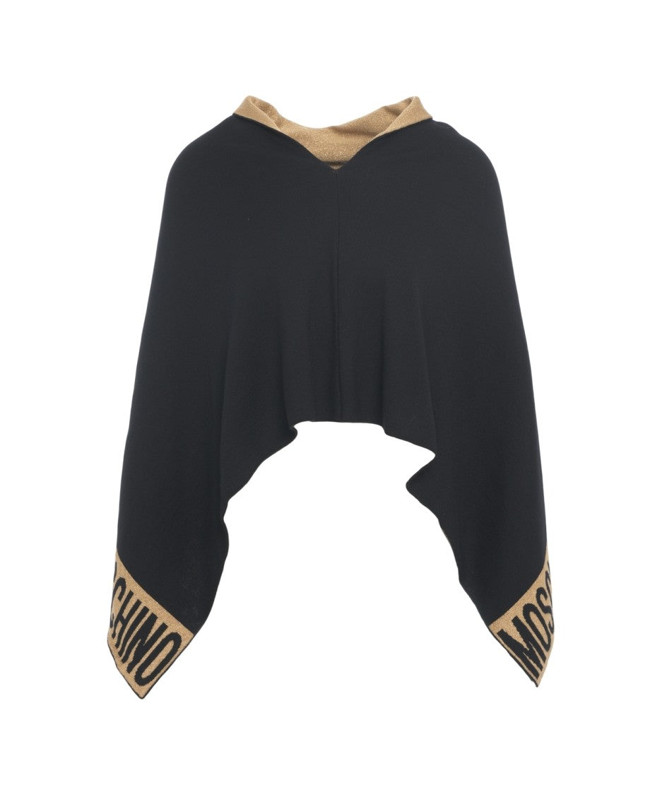 Moschino Refined Logo Detail Poncho