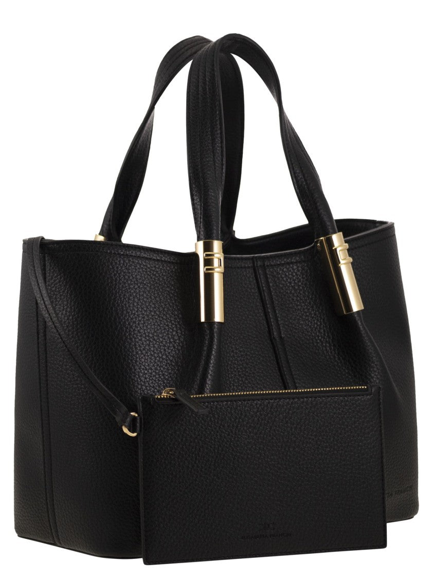 Elisabetta Franchi Medium Tote Bag With Logo Details