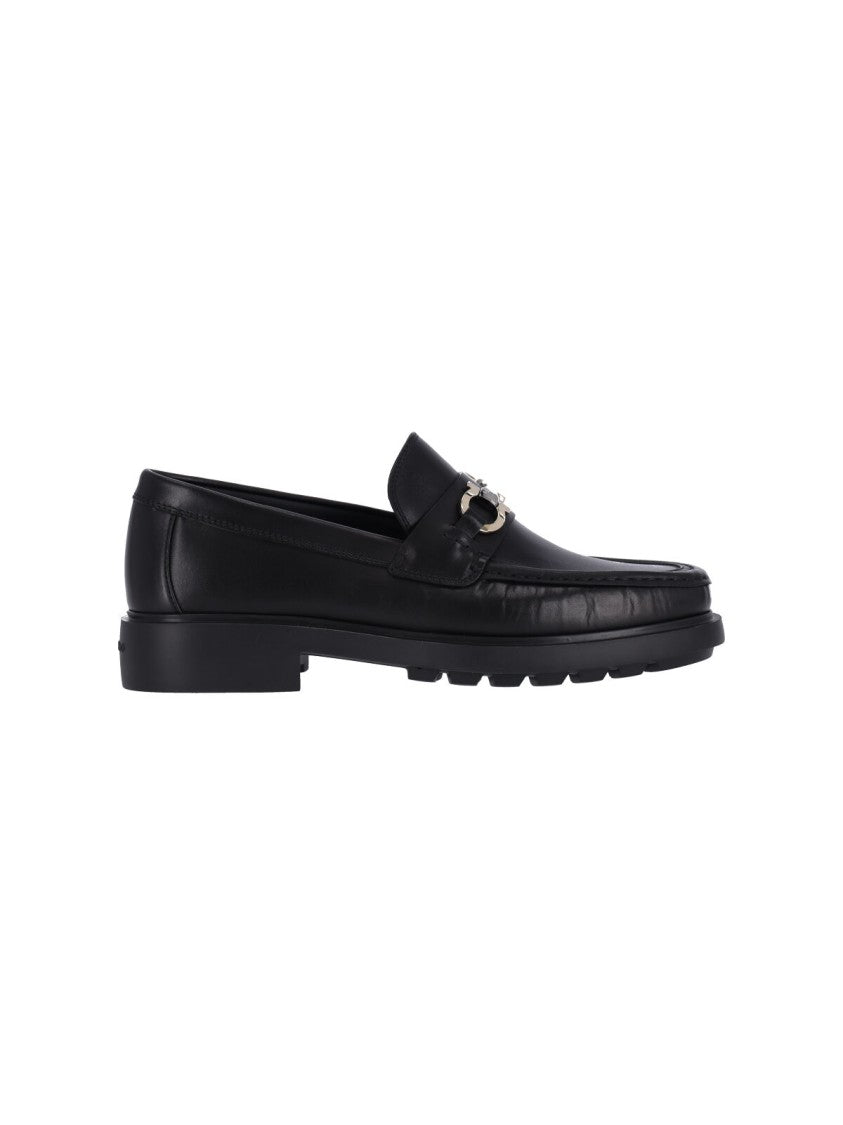 Ferragamo "Gancini" Loafers Black
