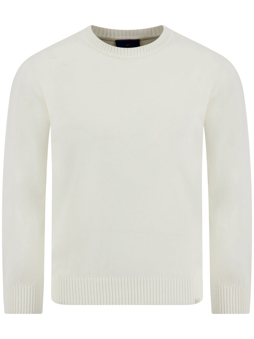 Paul & Shark White Minimalist Classic Cotton Sweater