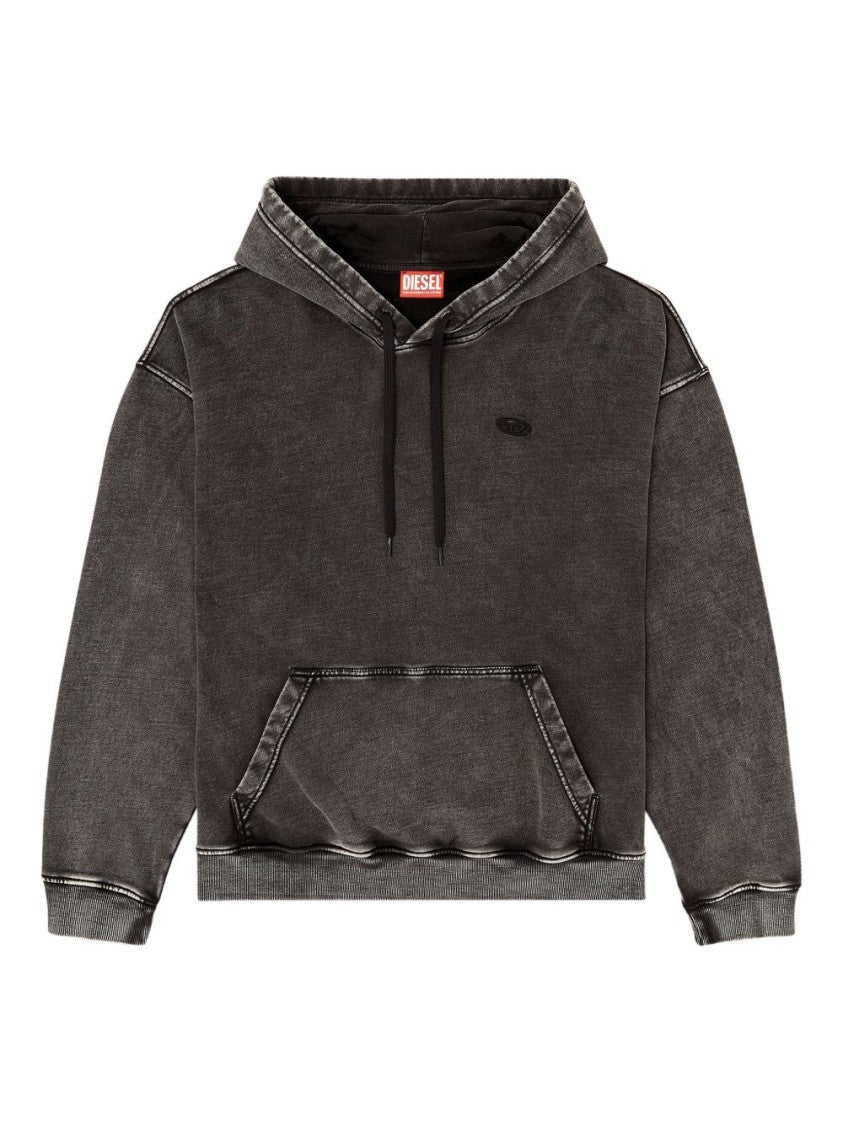 Diesel Black Grey Oval Detail Sweatshirt