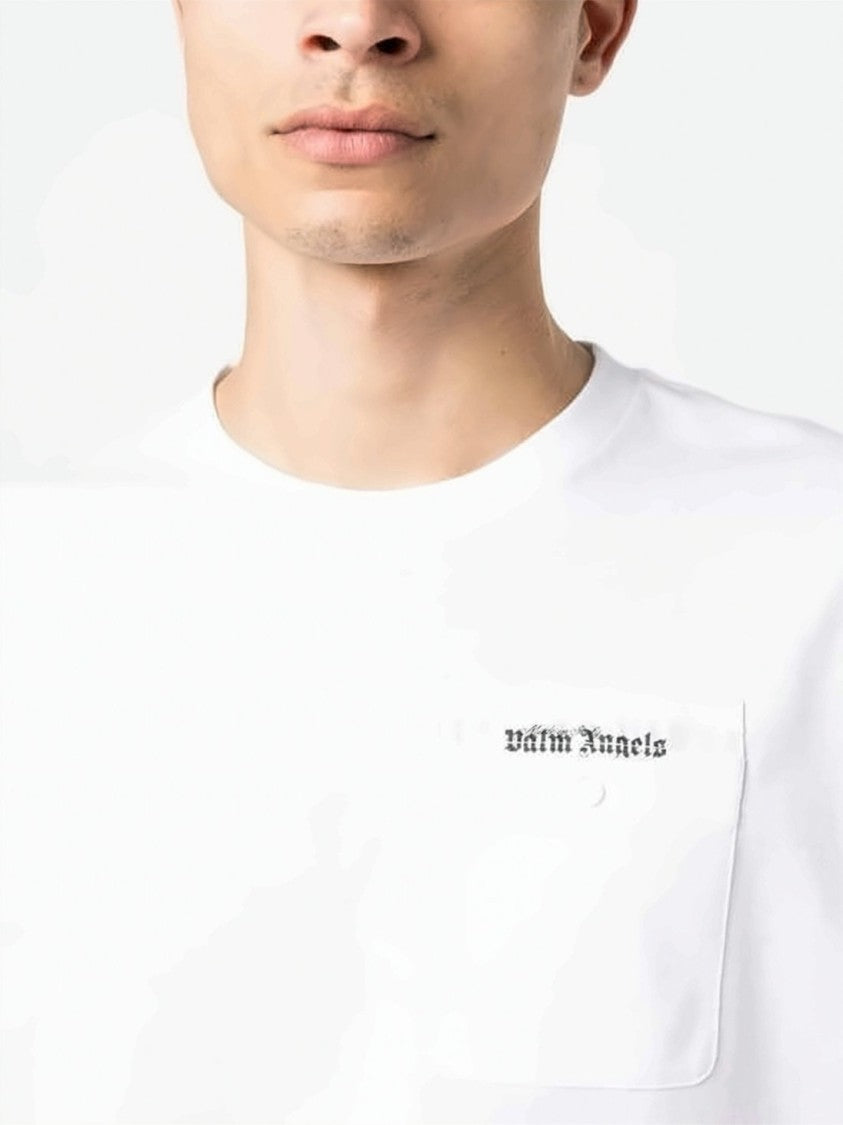 Palm Angels Minimalist Short-Sleeve T-Shirt With Subtle Chest Pocket