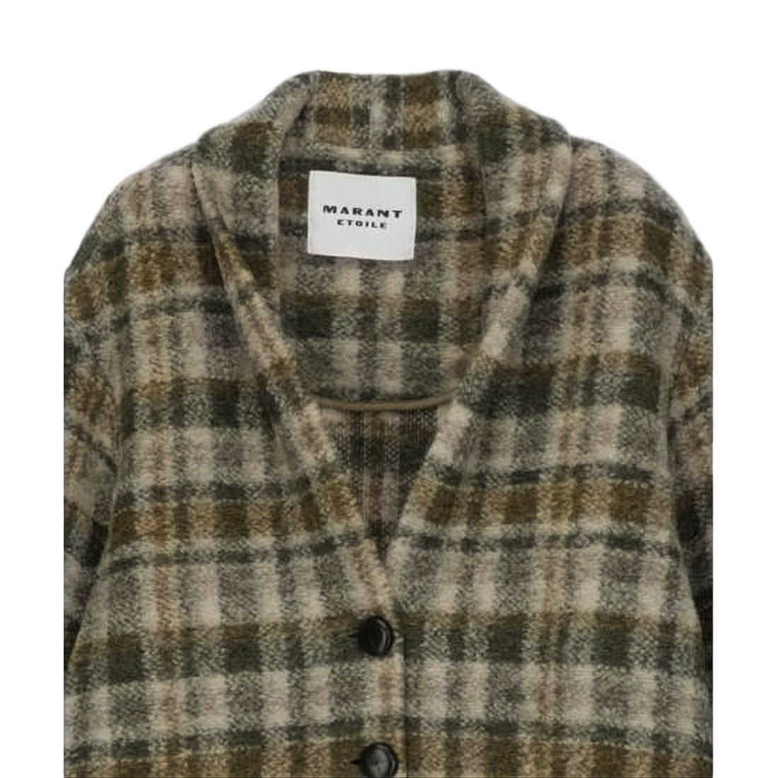 Isabel Marant Relaxed-Fit Plaid Coat With V-Neckline