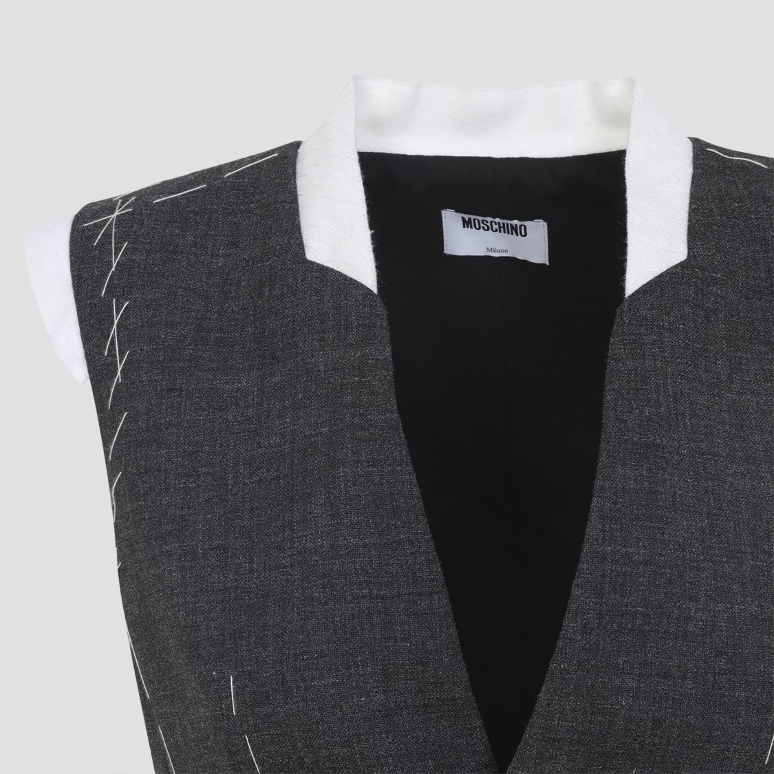 Moschino Grey Wool Vest