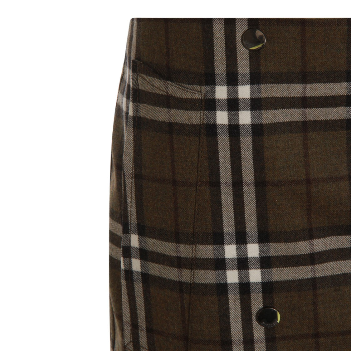 Burberry Classic Plaid Mini Skirt With Decorative Buttons