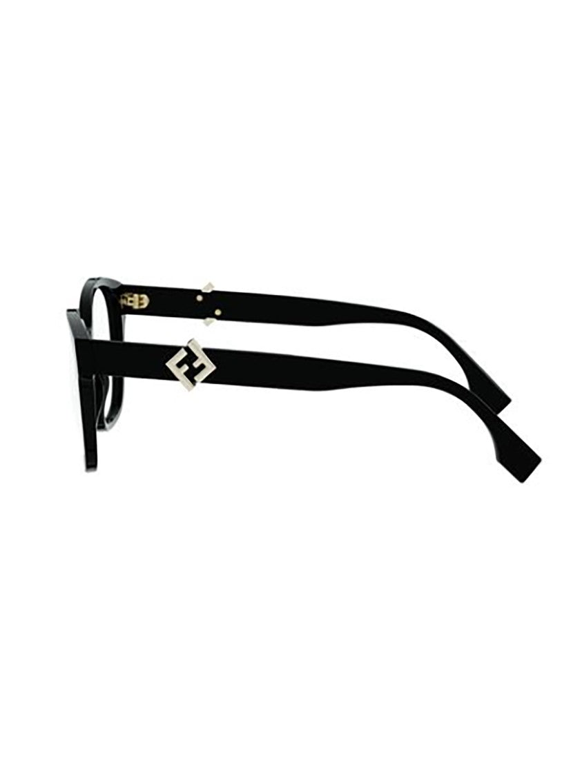 Fendi Black Fe50135i Rectangular Metallic Frames