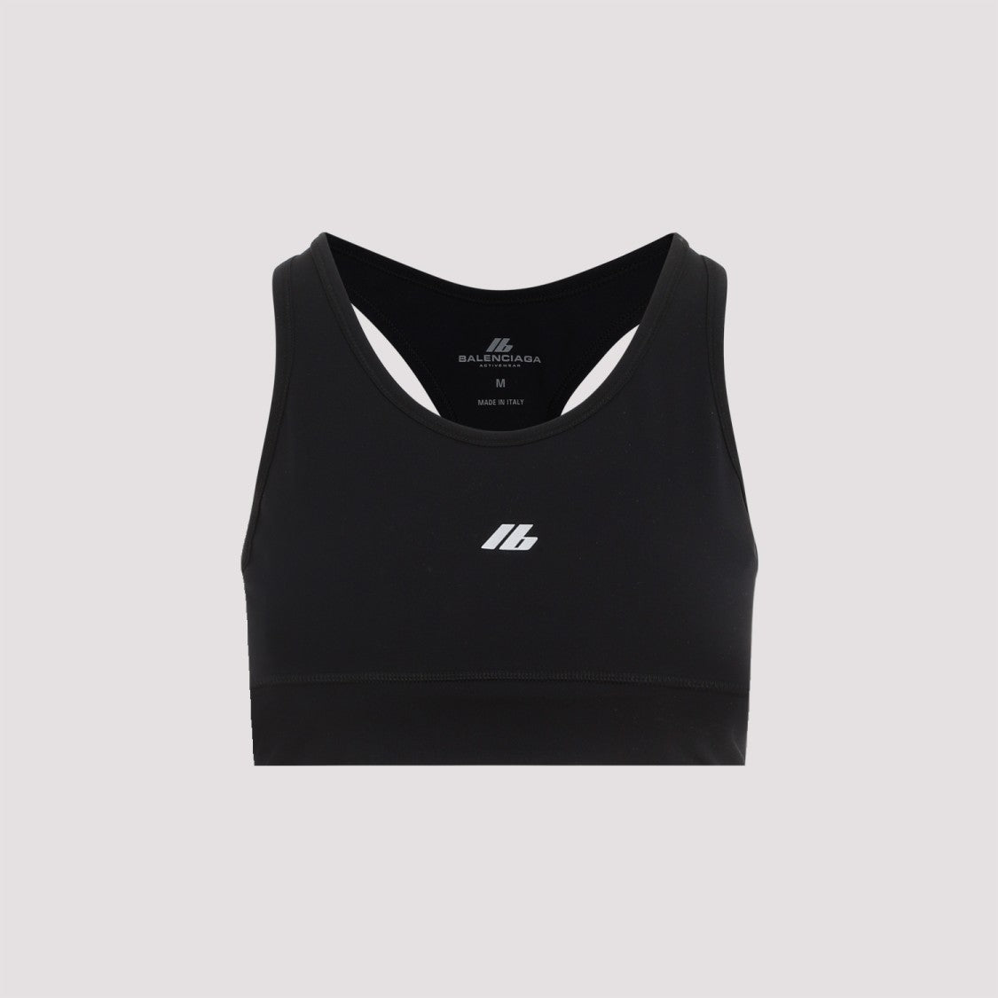 Balenciaga Black Reflective Sports Bra