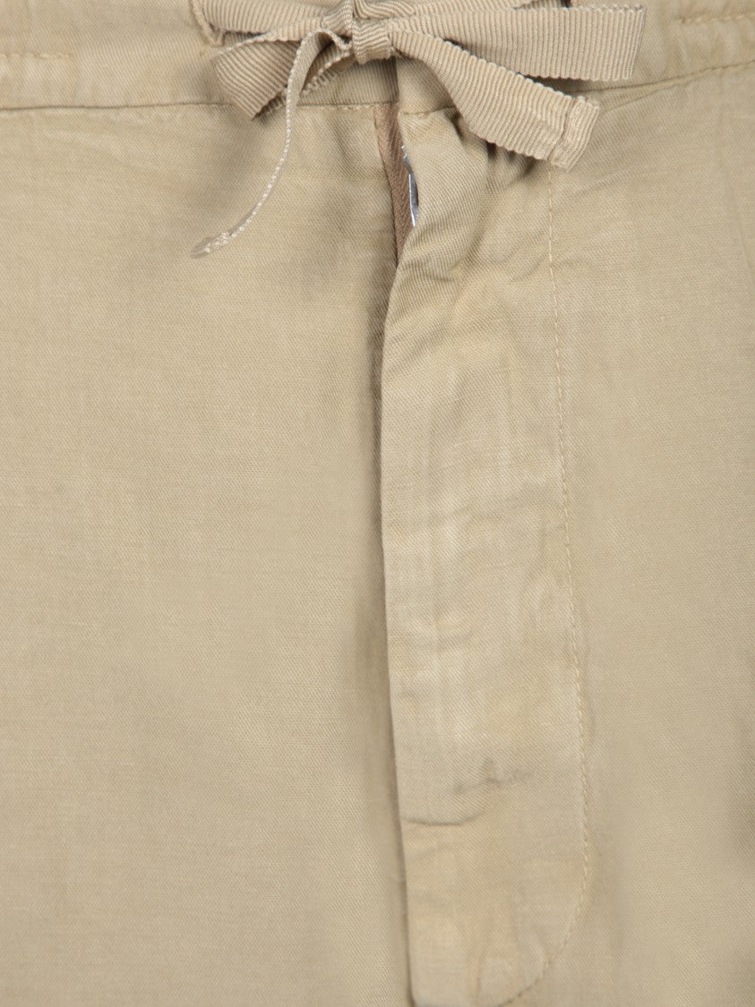 Officine Generale Bermuda Shorts With Elastic Waistband And Adjustable Drawstring