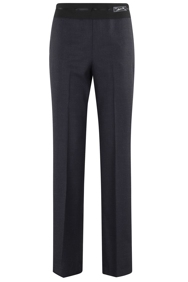 Erika Cavallini Tailored Trousers With Satin Logo Waistband