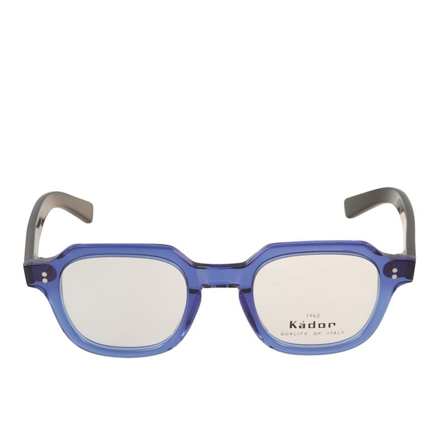 Kador K-Story/N Bold Rectangular Frame Sunglasses With Translucent Blue Front