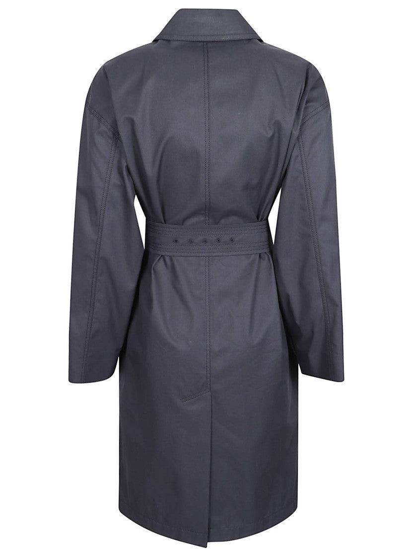 Max Mara Structured Double-Breasted Coat With Wide Collar And Belted Waist