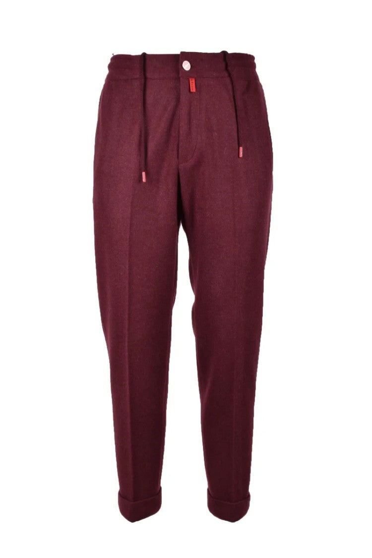Kiton Trousers Cashmere - Red