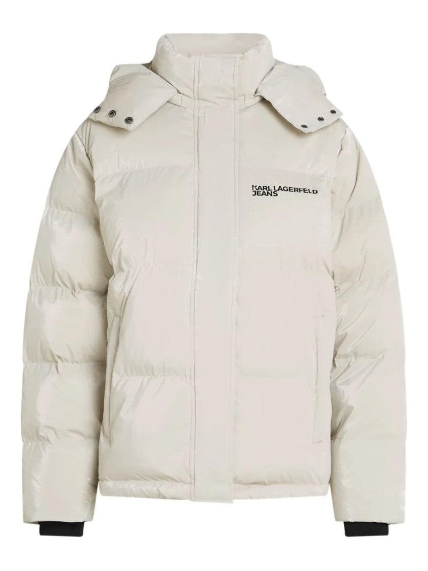 Karl Lagerfeld Structured Giubbino Jacket With Fitted Waist