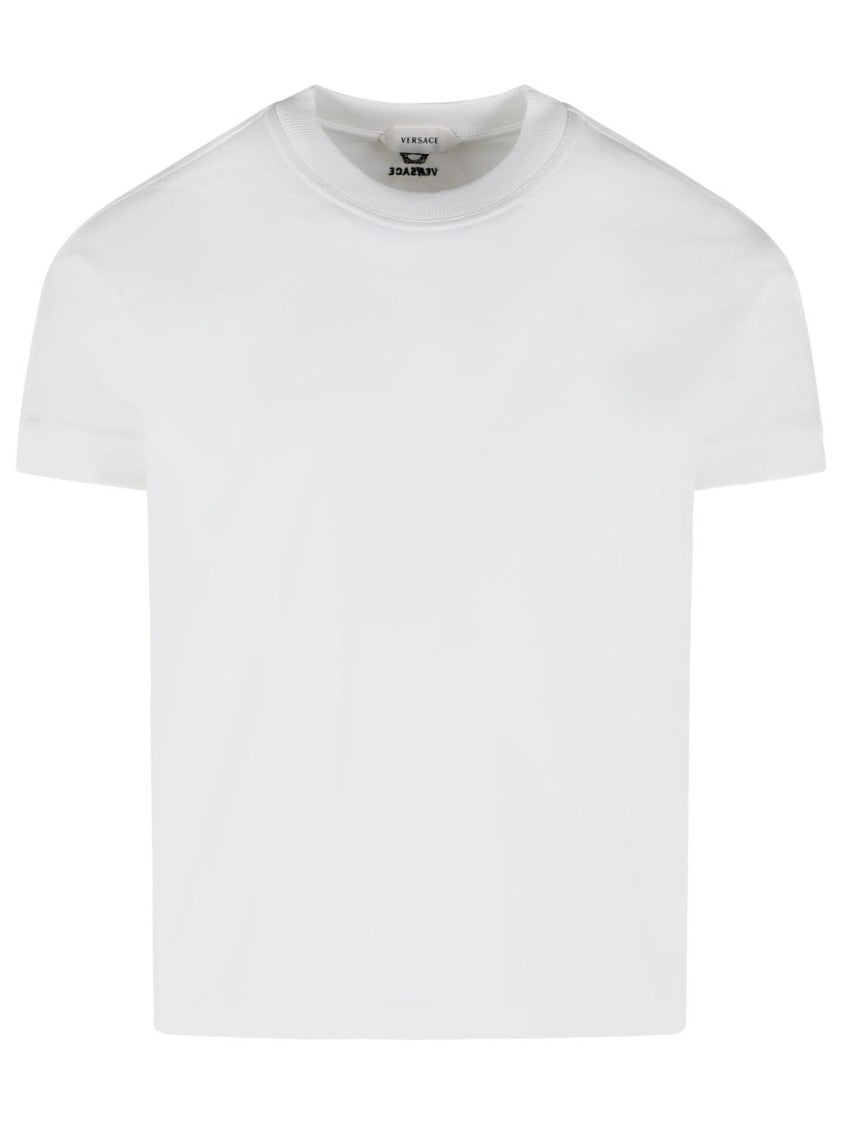 Versace White Stretch Cotton T-Shirt