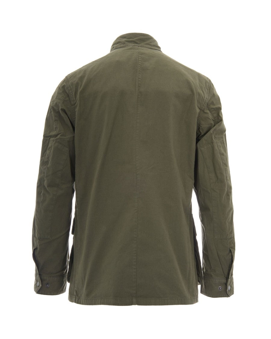 Barbour Duke Casual Jacket In Burnt Olive Cotton