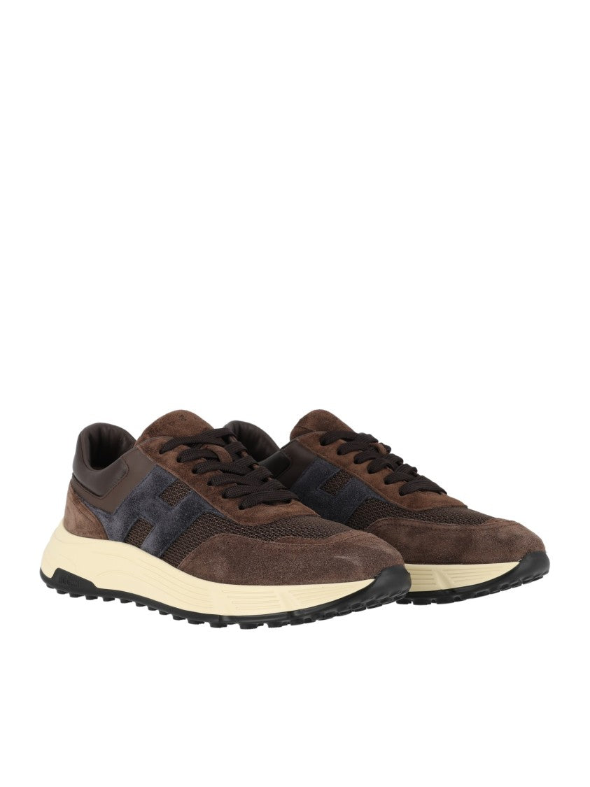 Hogan Hyperlight Suede-Leather Low-Top Sneakers