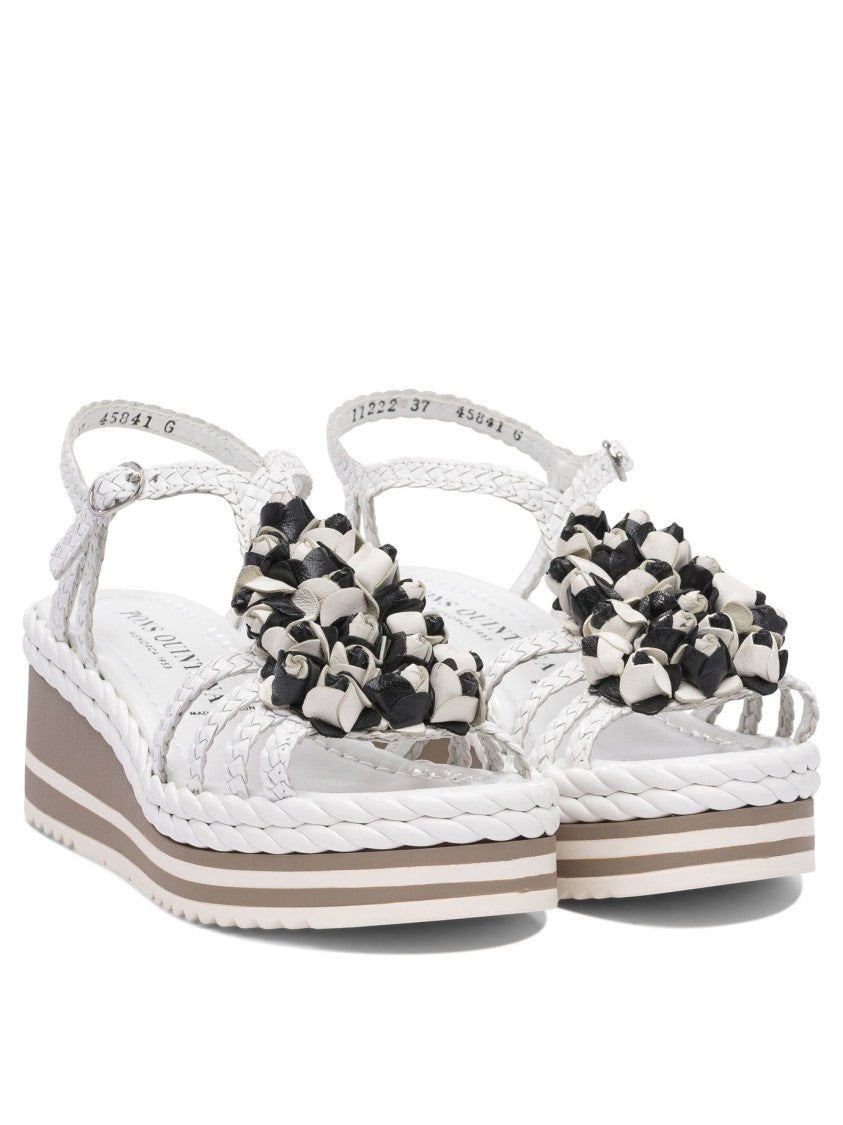 Pons Quintana Braided Strap Sandals With Platform Sole