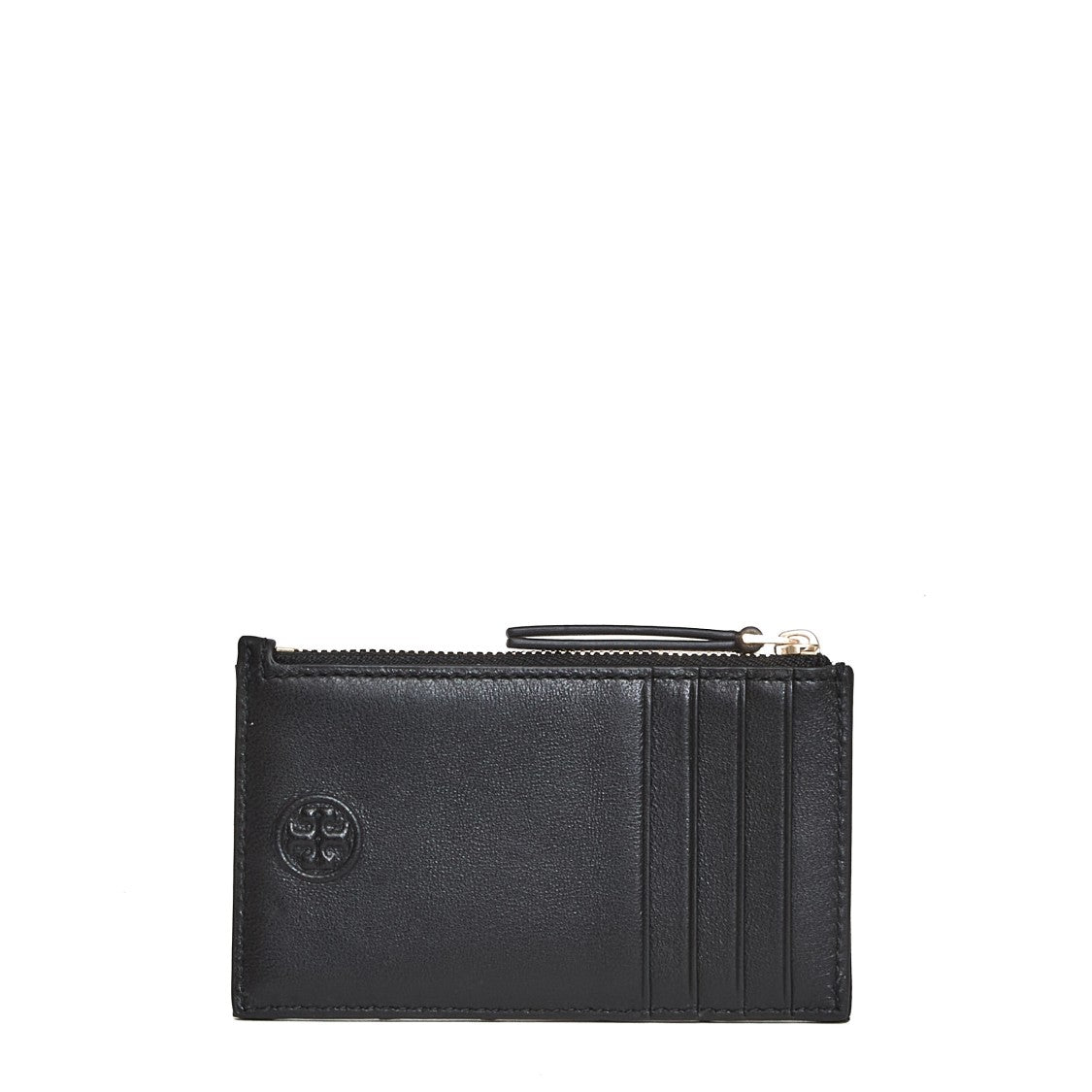 Tory Burch Black Quilted Nappa Leather Cardholder