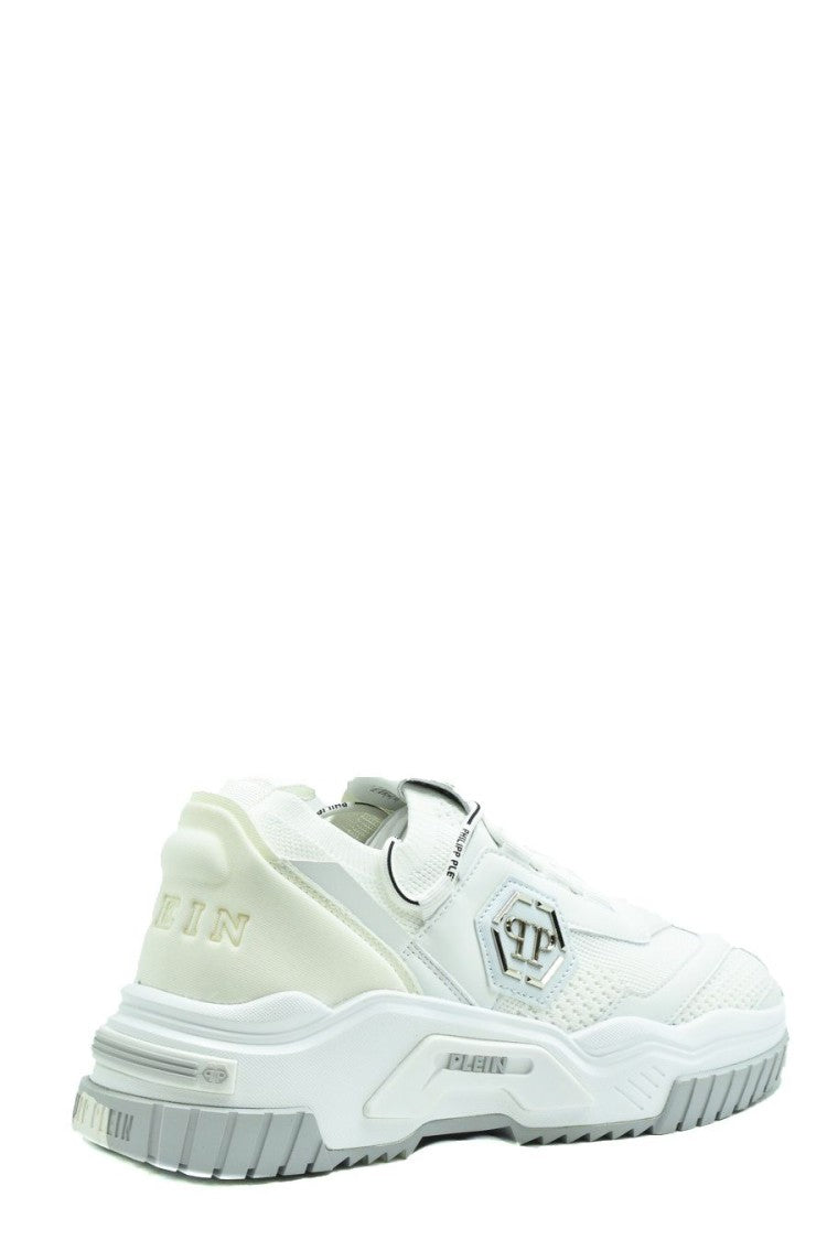 Philipp Plein White Lace-Up Sneakers