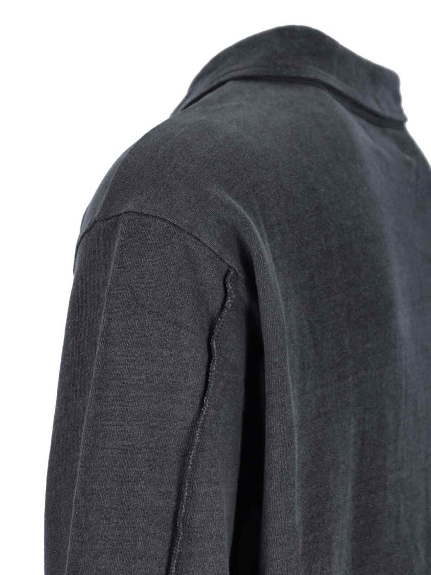 Mfpen Tailored Grey Button-Down Shirt With Classic Collar