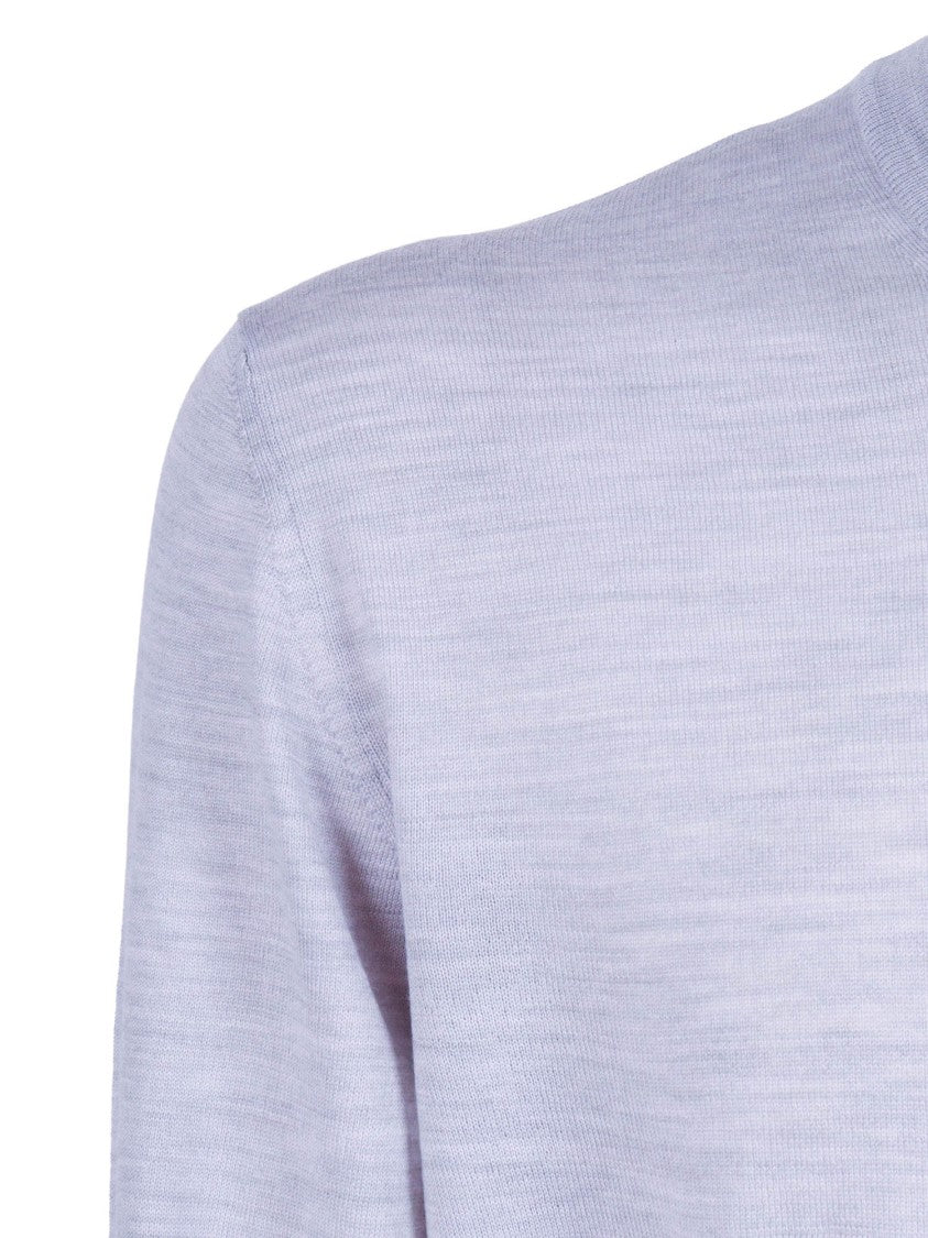Fedeli Heathered Crew Neck Long Sweater