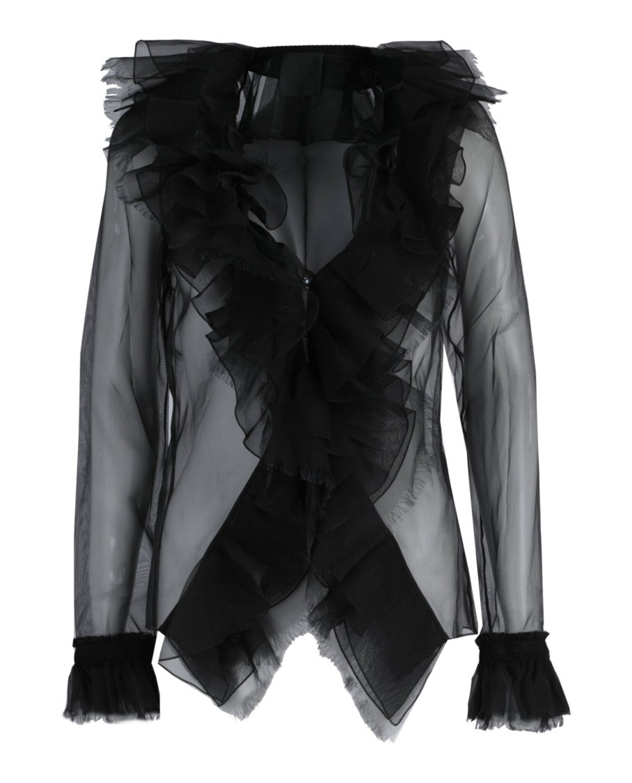 Givenchy Ruffled Silk-Organza Blouse