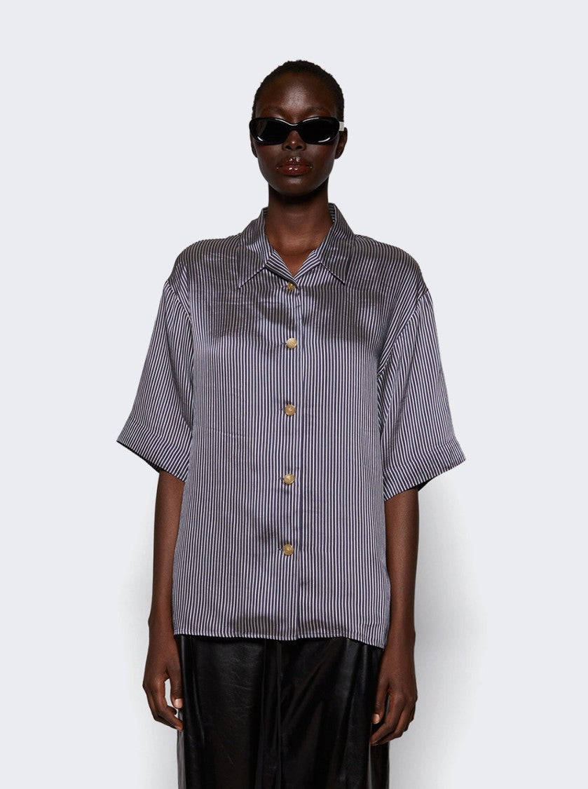 Khaite Owen Top Navy And White