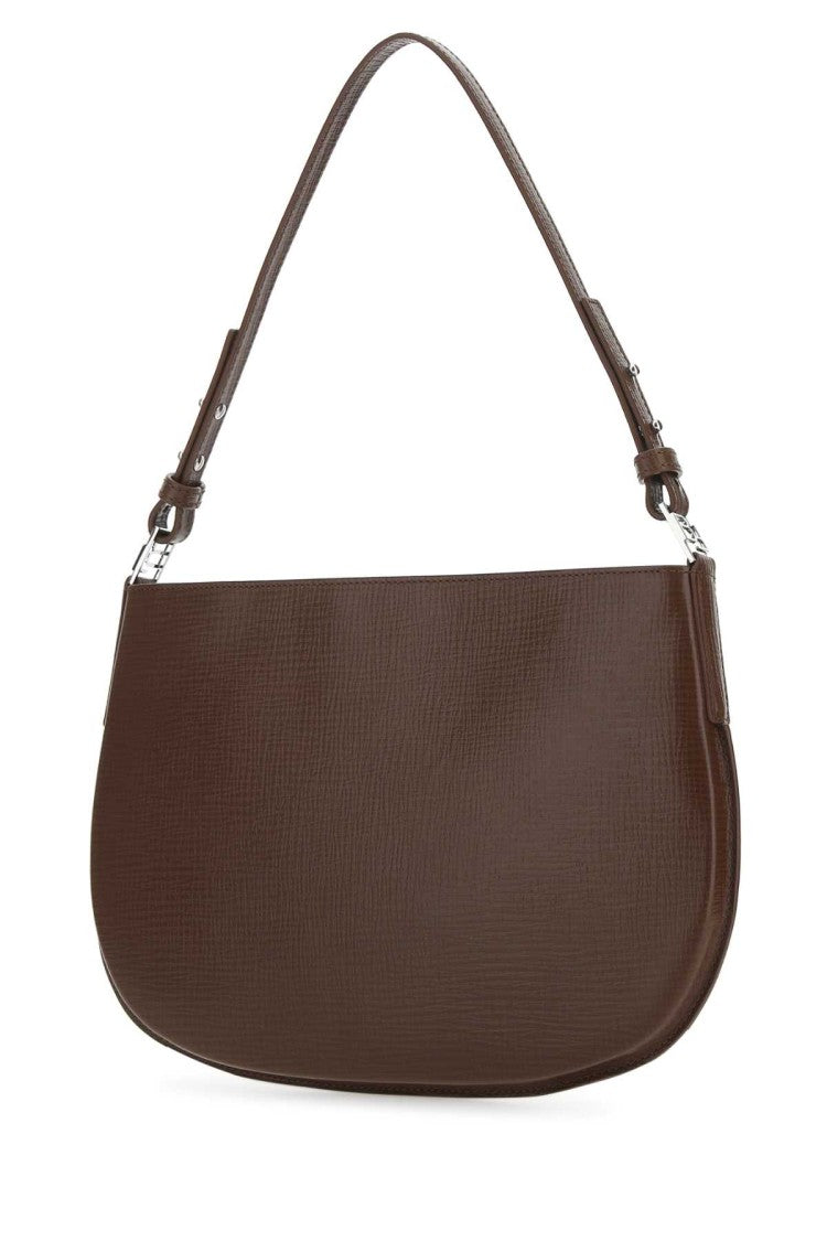 By Far Brown Leather Issa Shoulder Bag
