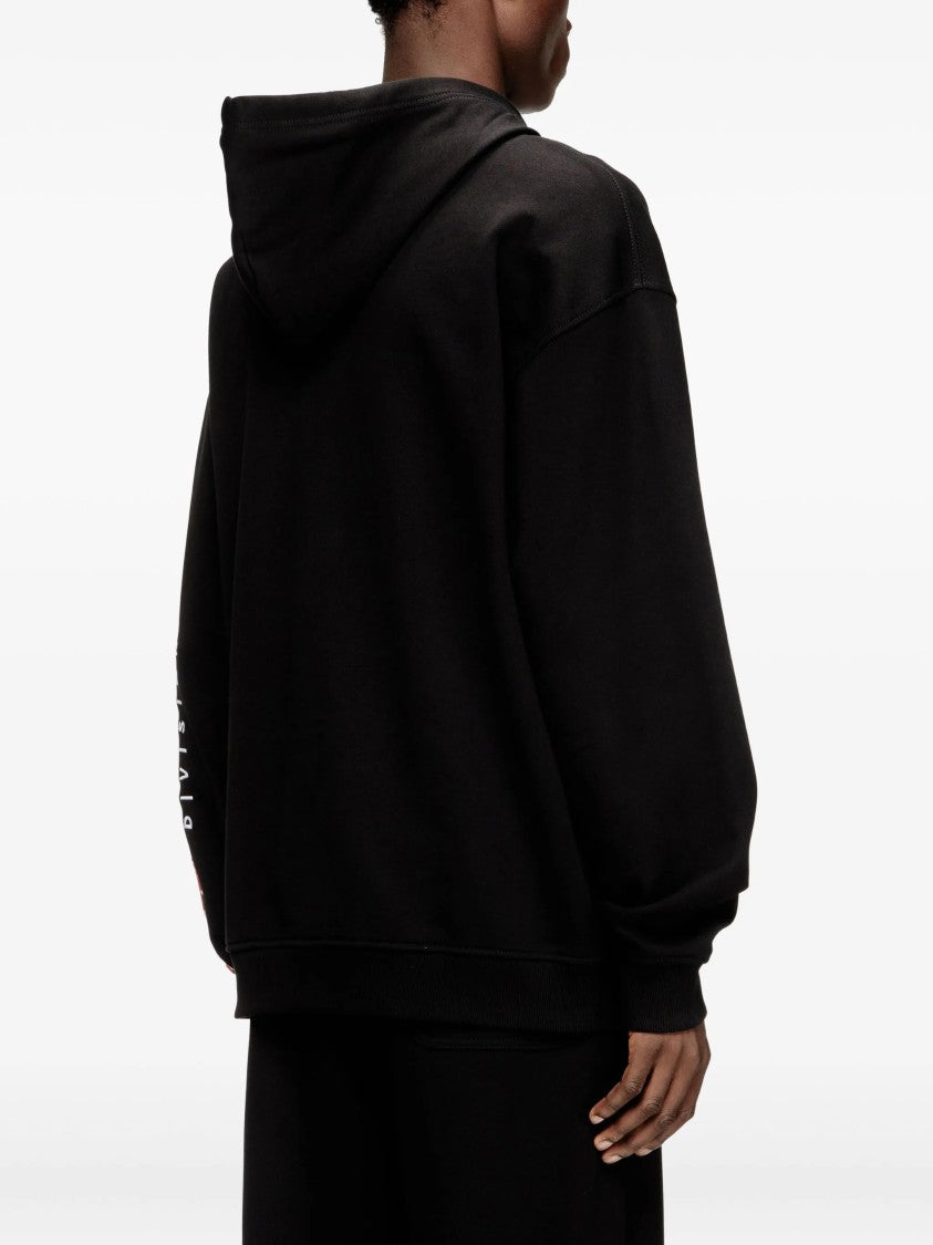 Diesel Black S-Boxt-Zip-Hood-Div Cotton Hoodie