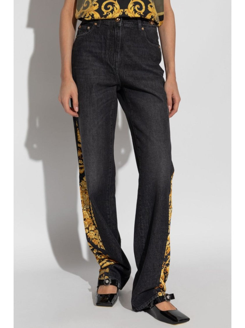 Versace Black Denim Trousers