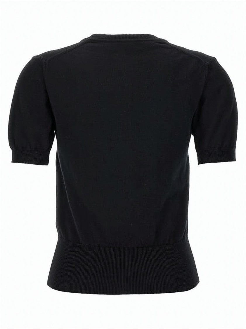 Vivienne Westwood Fitted Short-Sleeved Cotton Top With Ribbed Hem