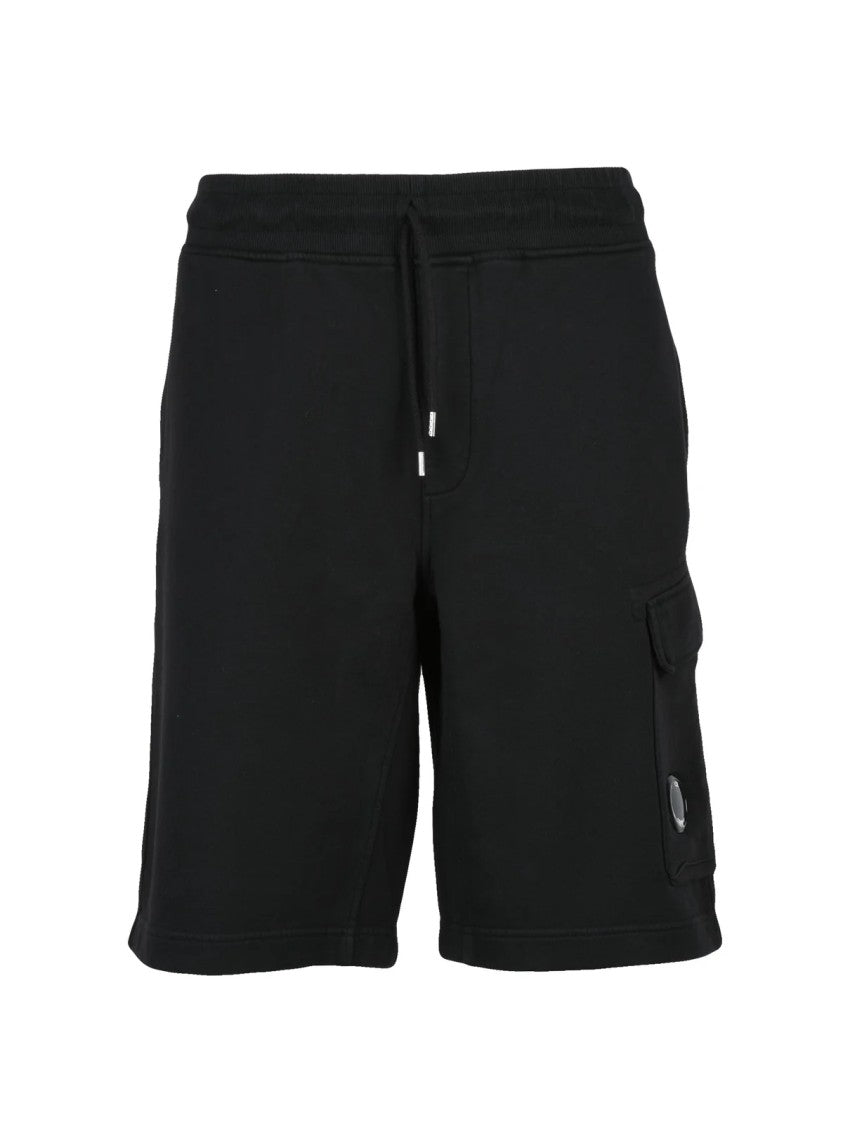 C.P. Company Black Cotton Sweatshorts