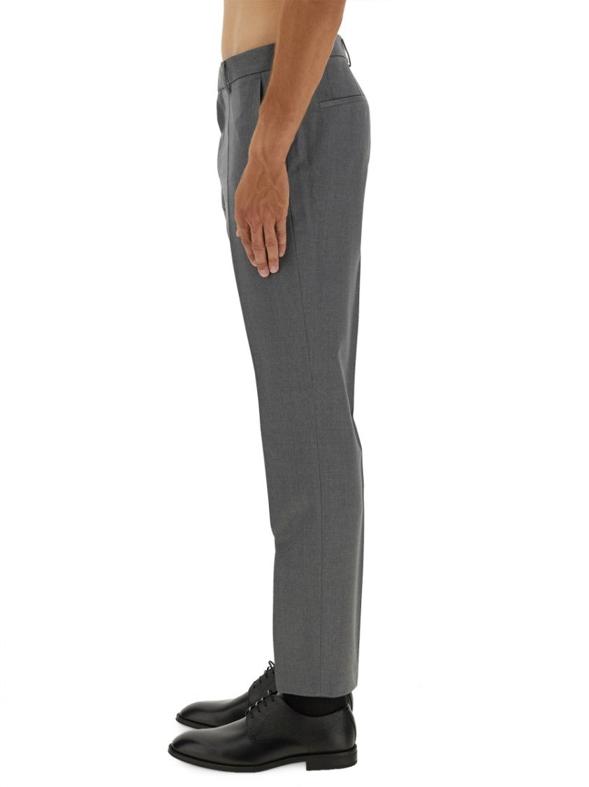 Boss Tailored Slim Fit Pants With Clean Front And Back Pockets