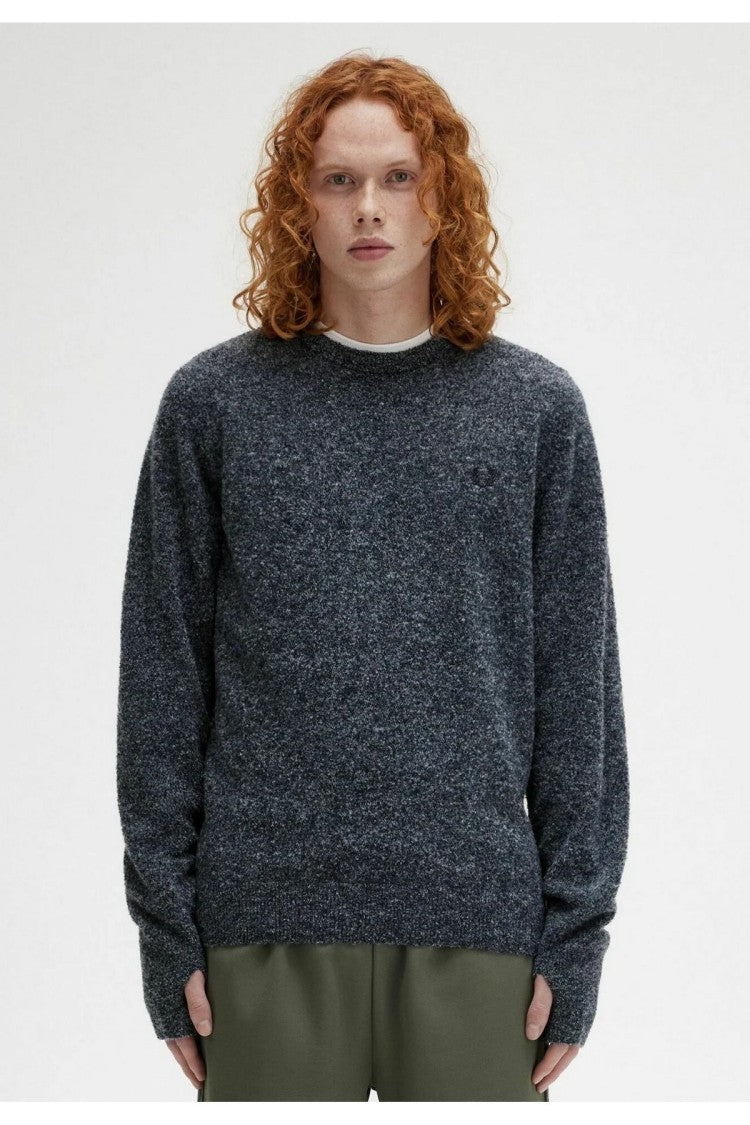 Fred Perry Blue K8553 Polyester-Wool Blend Sweater