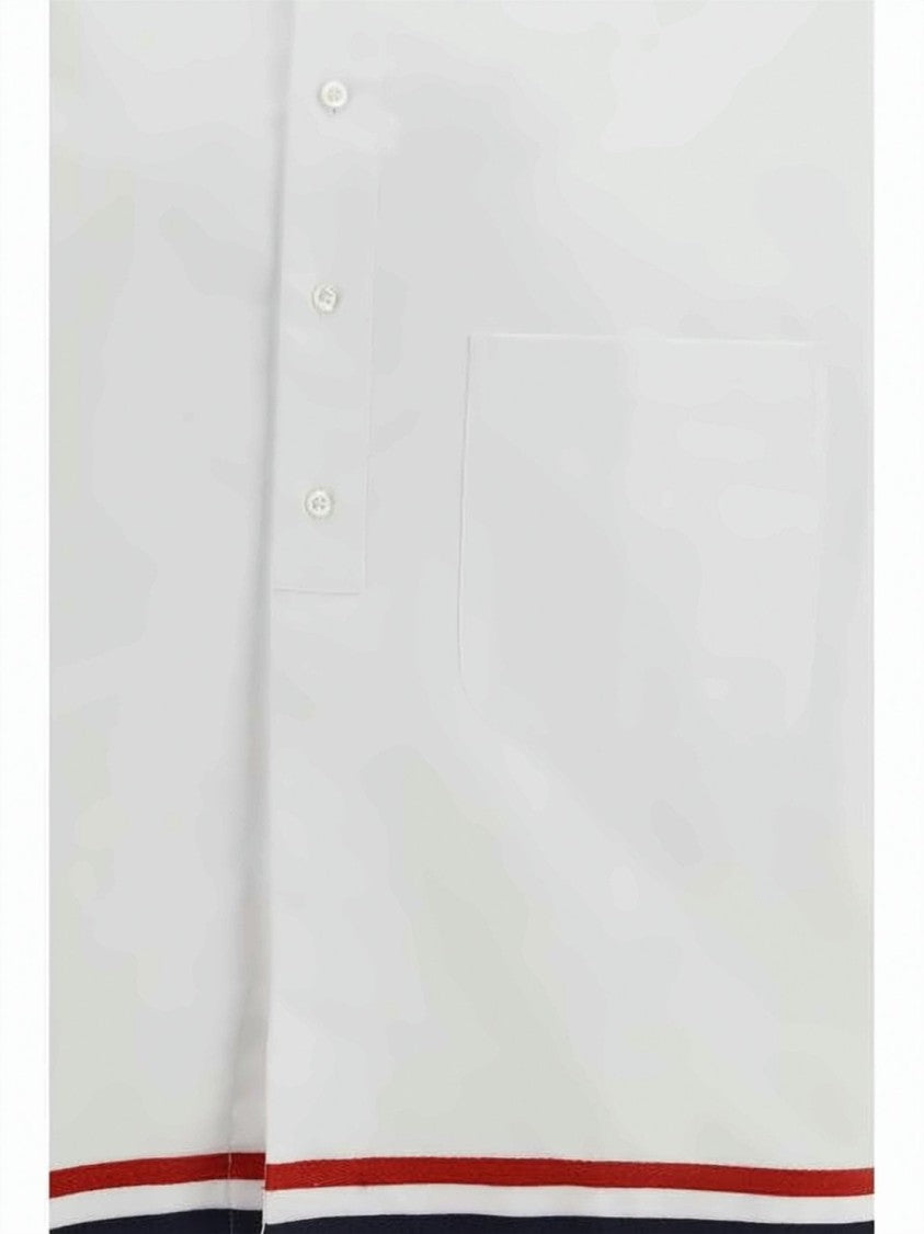 Thom Browne Cropped Oxford Shirt With Classic Collar