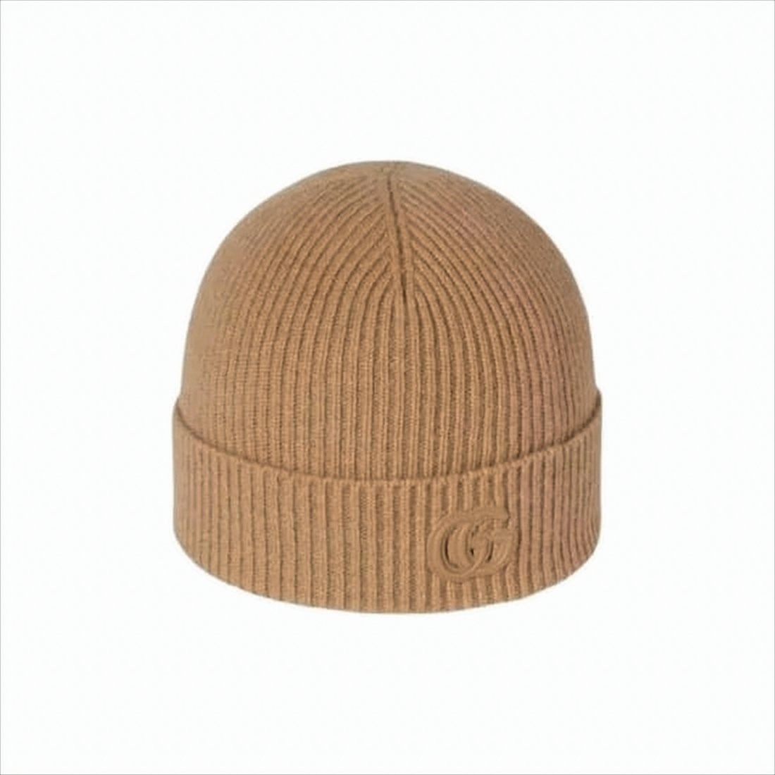 Gucci Ribbed Cashmere Beanie With Embossed Detail