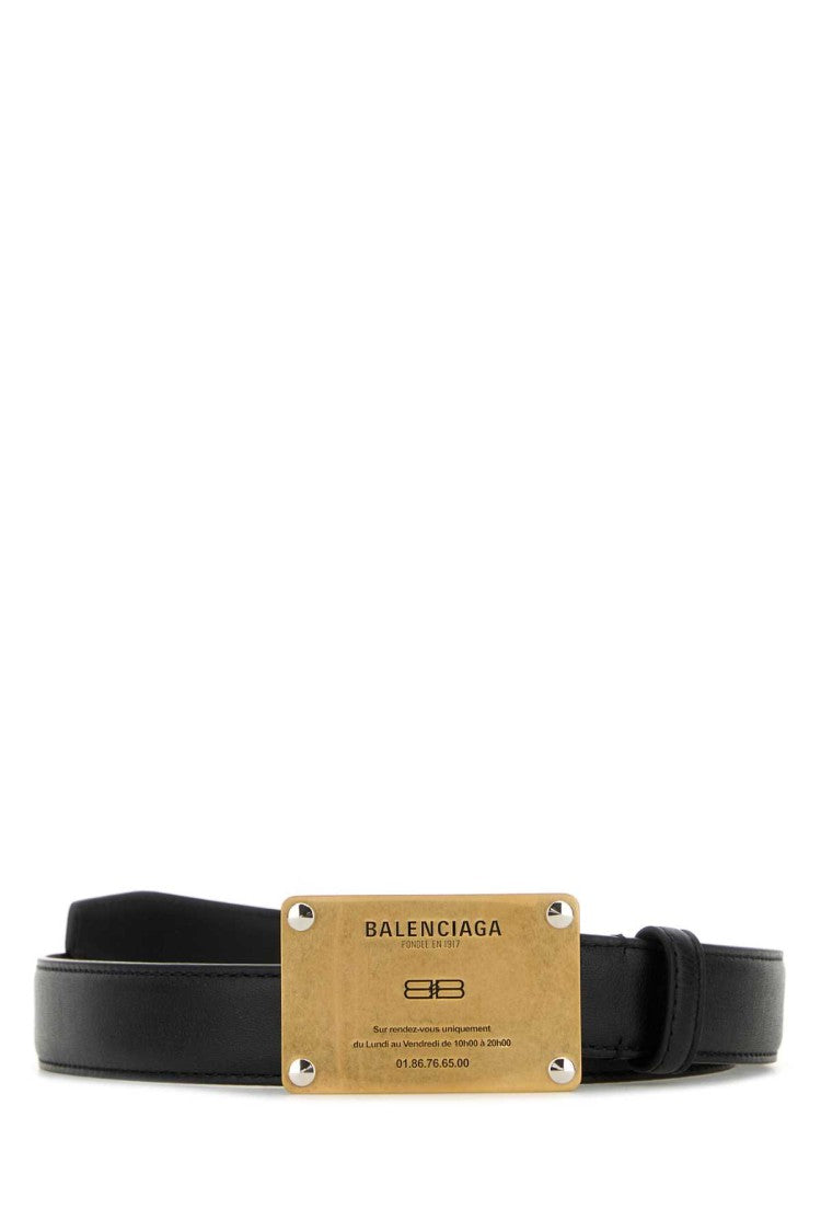 Balenciaga Black Leather Lola Belt