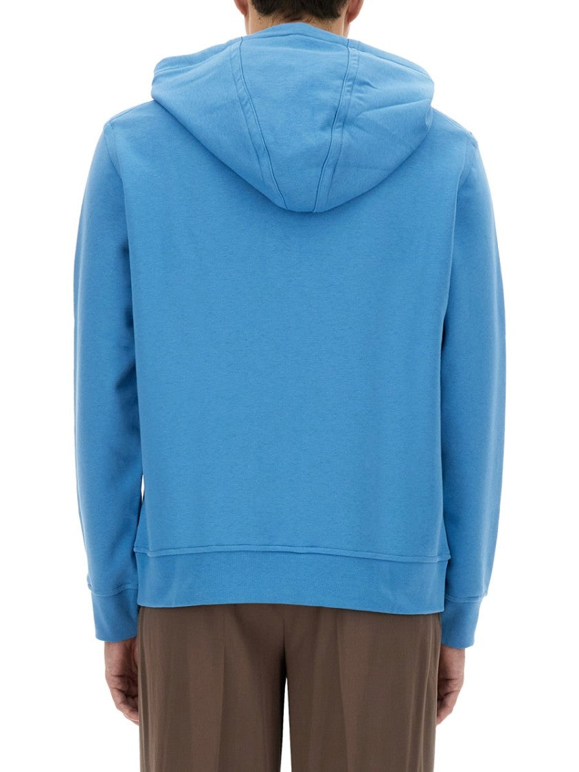 Etro Relaxed-Fit Blue Hoodie With Adjustable Drawstring