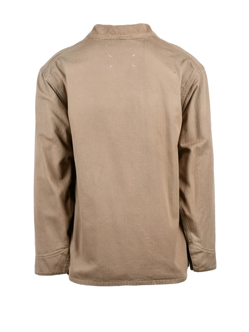 Mm6 By Maison Margiela Beige Cotton Stone Washed Jacket