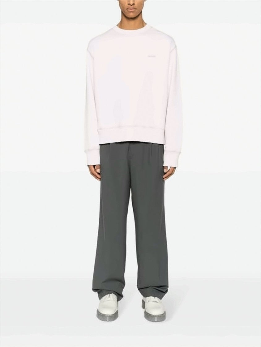 Ami Relaxed Fit Long-Sleeve Top With Cropped Hem