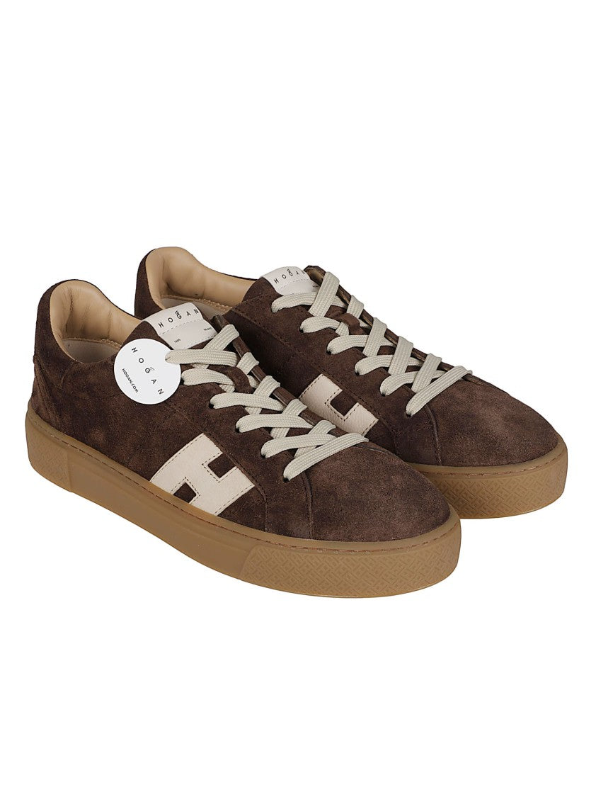Hogan Low-Top Sneaker With Contrasting Logo And Suede Finish