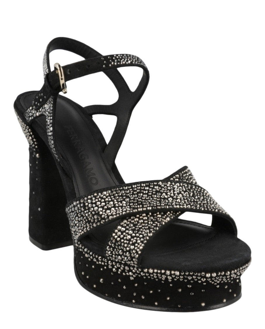 Ferragamo Sonya Suede Platform Sandals