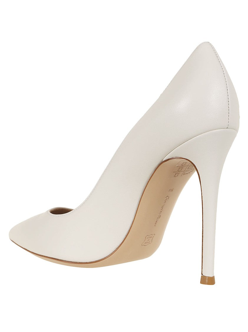 Gianvito Rossi Pointed Toe Leather Pumps With 105 Mm Stiletto Heel