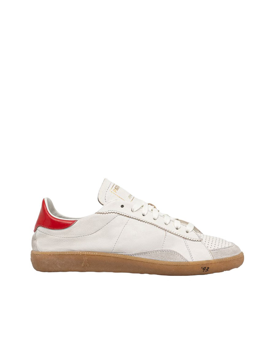 Patrizia Pepe White/Red Skin Nappa Sneakers