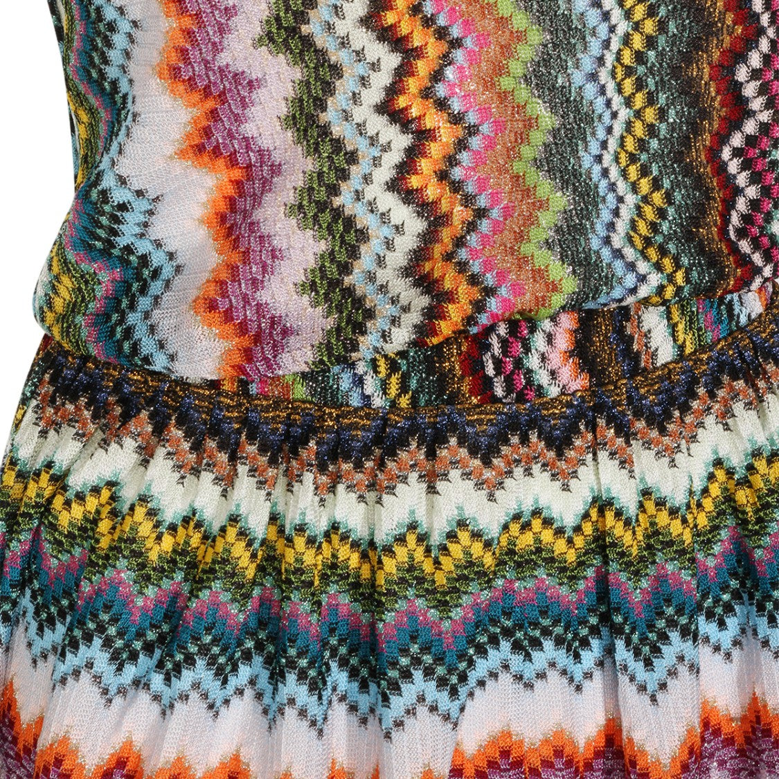 Missoni Zigzag Patterned Sleeveless Knit Dress
