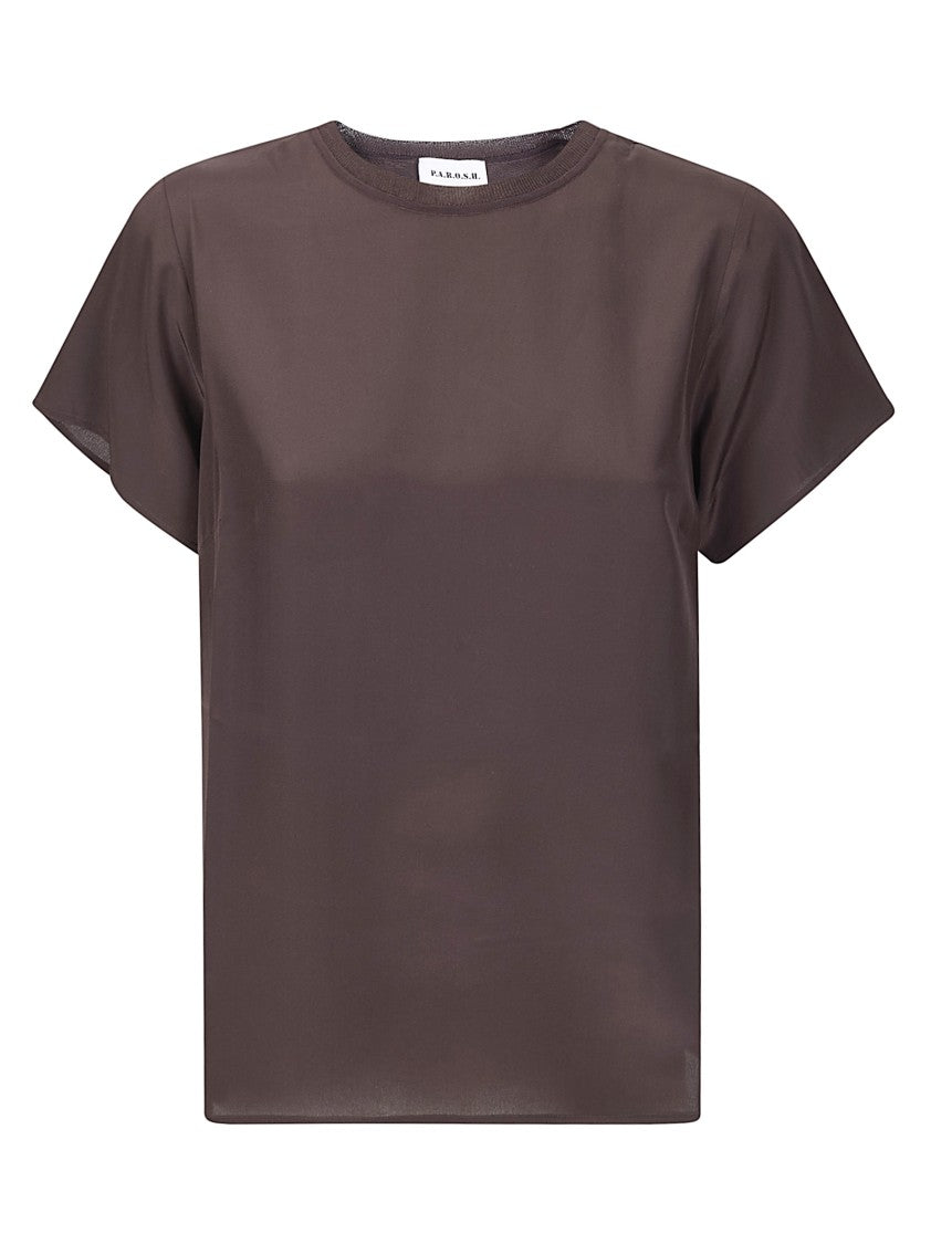 P.A.R.O.S.H. Silk T-Shirt With Classic Silhouette